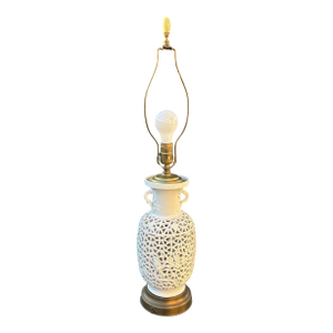 Antique Japanese Blanc De Chine Lamp