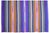 Bright Multi Color Striped Turkish Rug, 5'6x8'6 Authentic Village Kilim, Mid Century Modern Home Decor For Sale - Image 9 of 12