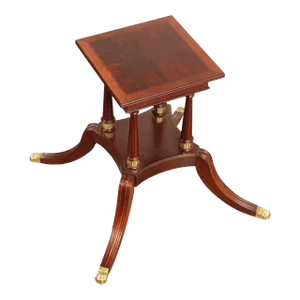 Craftique Regency Style Banded Mahogany Side Table