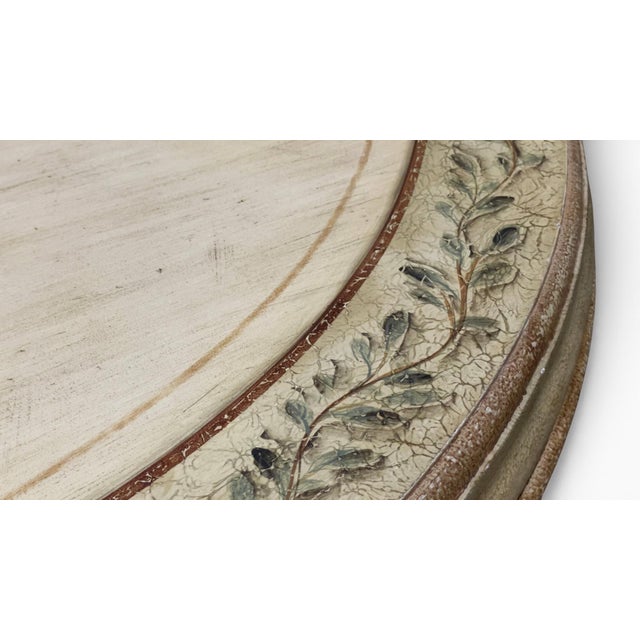 Late 20th Century Vintage Pulaski "Oriental Treasures" Hand Painted Pedestal Dining Table For Sale - Image 5 of 13