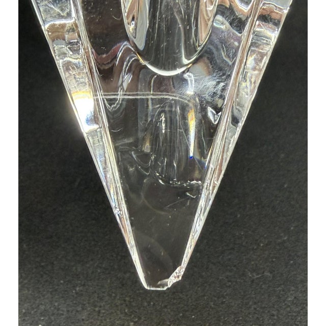 Glass 1950s Pair Baccarat Diamond Crystal Ashtrays For Sale - Image 7 of 8