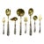Antique French Repoussé Sterling Silver and Gold Vermeil Hors d'Oeuvres Set - 8 Pieces For Sale