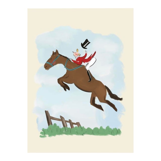 "The Equestrian" Limited Edition Print on Etching Paper by Tug Rice 2020 For Sale