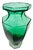 Vibrant Emerald Green Octagon Vase | 1990s Italian 24% Lead Crystal | Royal Gallery Statement Decor For Sale In Tampa - Image 6 of 13