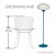 Stemlite Floor Lamp by Designline in Caribbean Blue -Mid Century Retro Style For Sale - Image 4 of 6