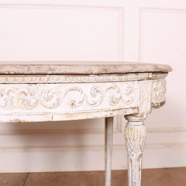 Swedish Carved Lamp Table For Sale - Image 3 of 9
