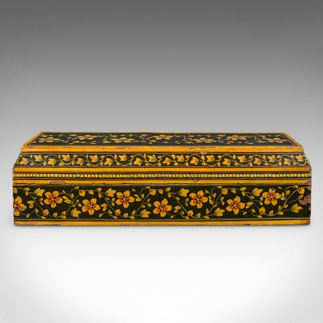 1900 - 1909 Antique Calligrapher's Quill Box, Austrian, Hand Painted, Pen Case, Edwardian For Sale - Image 5 of 12
