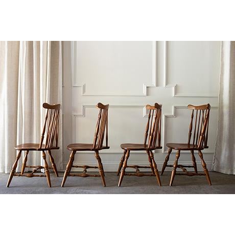 Vintage Heywood Wakefield Fan Back Windsor Dining Chairs, Set of 4 For Sale In Minneapolis - Image 6 of 18