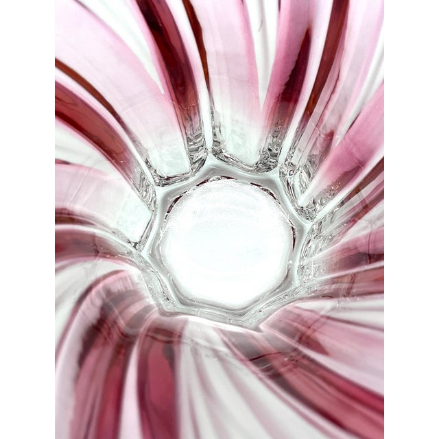 Cranberry Clear Glass Vase by Josef Hospodka, 1960s For Sale - Image 15 of 18