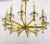 Italian Mid-Century Brass Textured Glass Discs Chandelier attributed to Sciolari, 1970 For Sale - Image 9 of 11