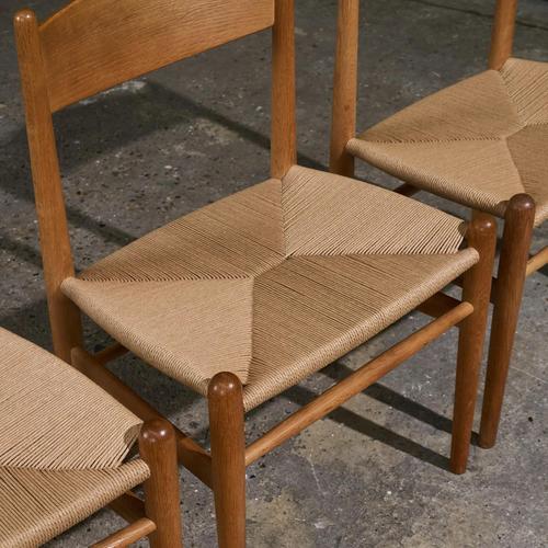 Model CH36 and CH37 Dining Chairs in Oak and Papercord by Hans J. Wegner for Carl Hansen, Denmark, 1960s, Set of 8 For Sale - Image 13 of 16