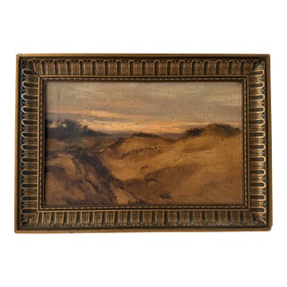 Early 20th-Century Dutch School Coastal Landscape in Period Ornamental Frame For Sale