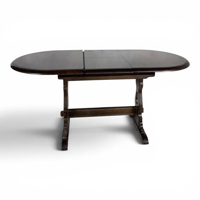 Vintage Oak Extending Dining Table For Sale - Image 3 of 10