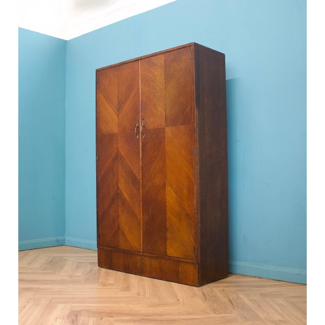 Vintage Art Deco Oak Wardrobe from Compactum, 1930s For Sale - Image 4 of 13