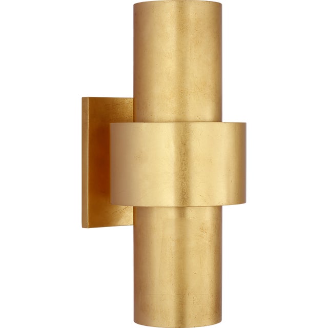 Julie Neill for Visual Comfort Signature Chalmette Medium Layered Sconce in Gild For Sale