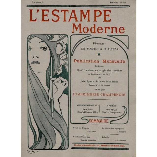 Gustave-Max Stevens, Solveig, 1898, Lithograph on Paper For Sale - Image 8 of 10