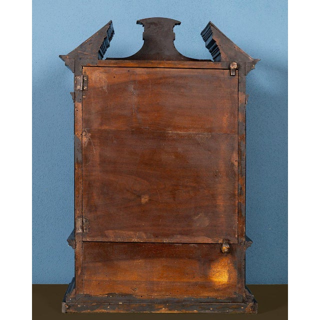 Wood Ebony Table Clock with Semi-Precious Stone Inlay, Central Italy, 18th Century For Sale - Image 7 of 12
