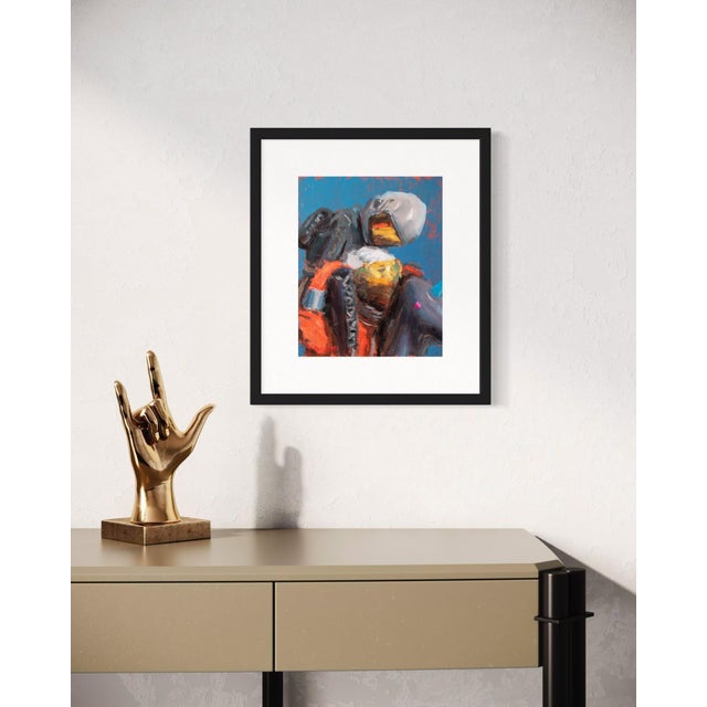Early 21st Century I Carry You Study by Andreas Claussen | Oil on panel figure holding a colorful object. For Sale - Image 5 of 5