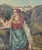 Large Painting – Girl in Traditional Costume in an Alpine Landscape Impressive large-scale romantic genre scene depicting...