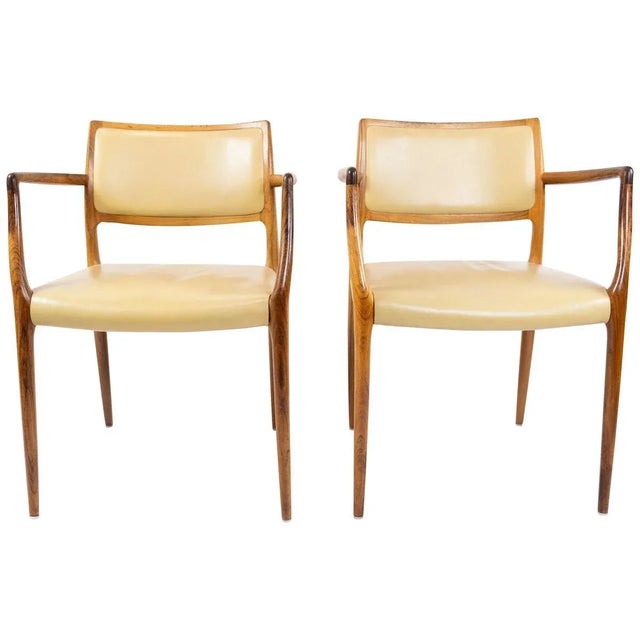 Set of Model 65 Rosewood Armchairs by N.O. Moeller, 1960s For Sale - Image 10 of 10