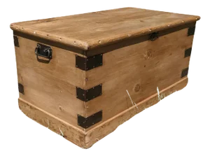 Stripped Pine Blanket Box, 1880s