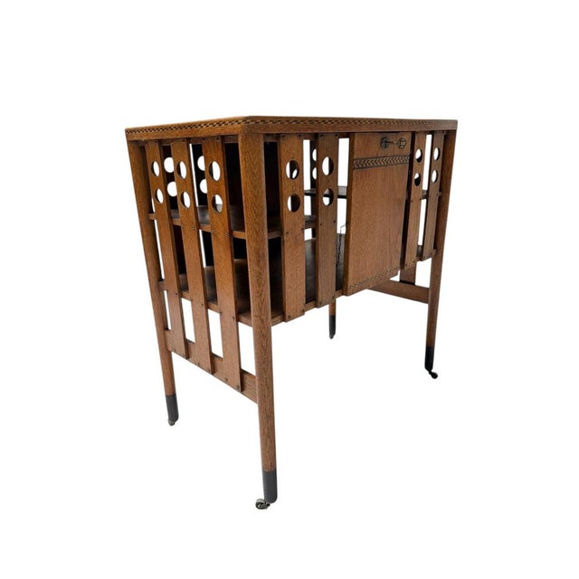 Metal Vienna Secession Cabinet with Small Door, 1900s For Sale - Image 7 of 14