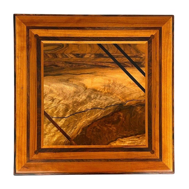 This finely crafted pedestal side table was produced for Artwood, a cooperative gallery representing Northwest studio...