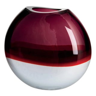 Carlo Moretti Sonne Murano Mouth Blown Glass Vase For Sale