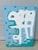 Lovely abstract blue painting. Perfect to add a pop of color to any space. This is a pre-owned item so please see all...