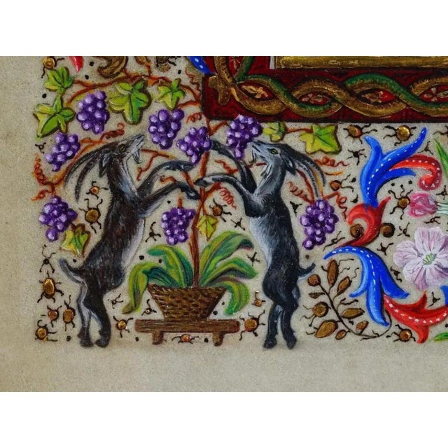 Renaissance 1960s Old Master Manner Painting Letter Attached by Claire Durieux Renaissance Style For Sale - Image 3 of 11