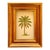 Original Hand-Painted Palm Tree Painting in a Vintage Frame For Sale