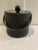 Mid 20th Century Black and Brass Leather Pinstripe Ice Bucket For Sale - Image 9 of 12