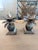 Lovely pair of silver plate candlesticks in the shape of pineapples. They are currently tarnished but I love the color! If...