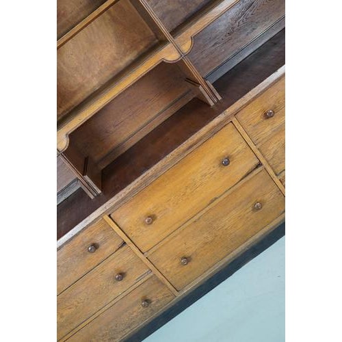 Large Antique Art Deco German Oak Chocolate Shop Cabinet, 1920s For Sale - Image 3 of 18