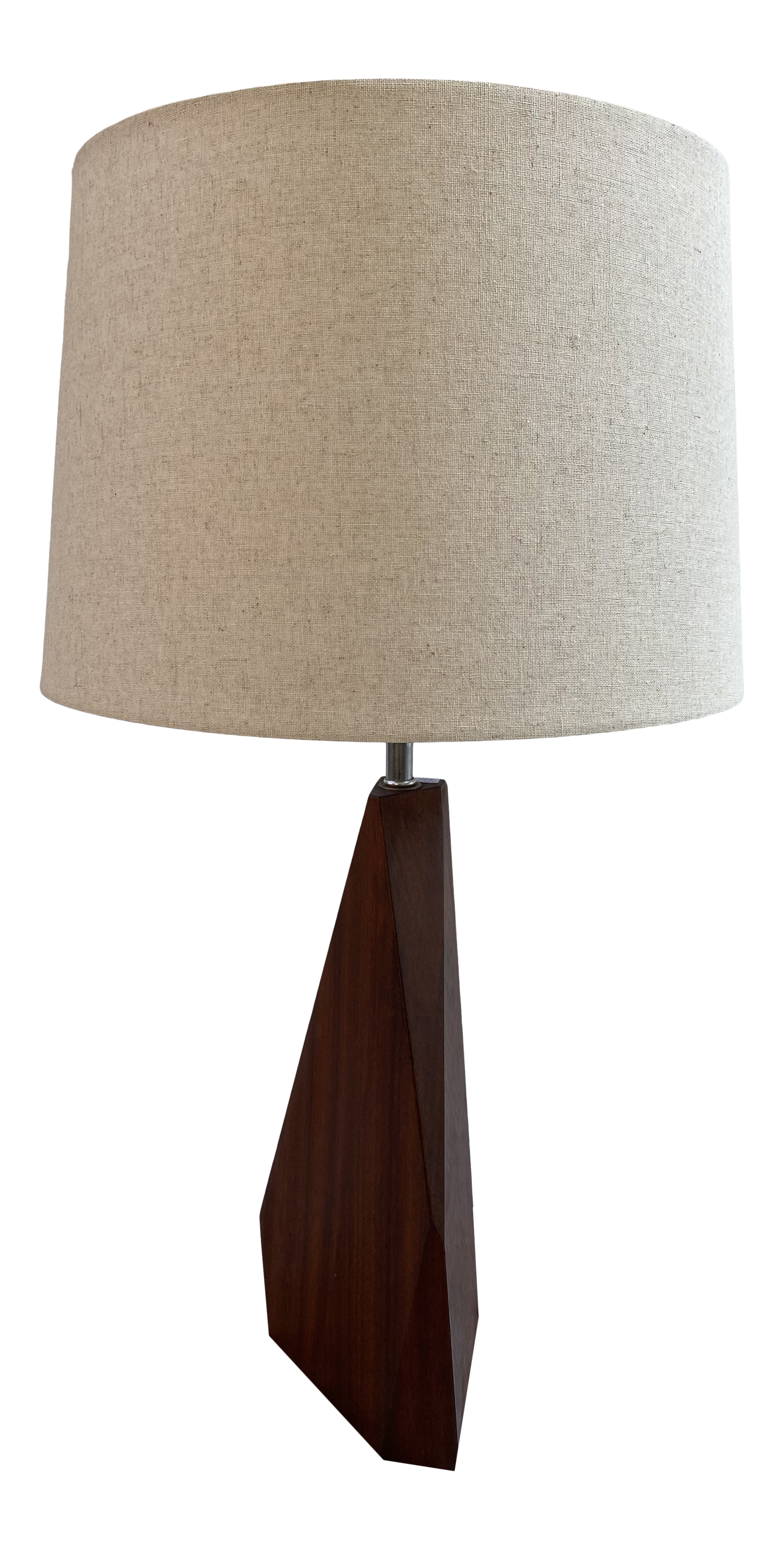 geometric wood table lamp
