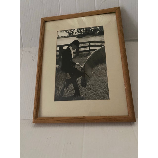 Vintage Mid-Century Equestrian Art: Framed Portrait Attributed to Carol Hofmann Thompson, u.s. Equestrian Team For Sale In Miami - Image 6 of 10
