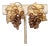 Vintage 1960s Signed Napier Goldtone Faux-Topaz Grape Cluster Dangle Clip Earrings-2 Pieces For Sale