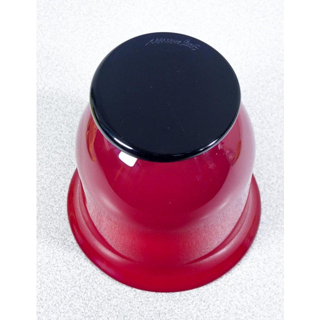 Red Opal Blown Glass Vase from Venini For Sale - Image 12 of 14