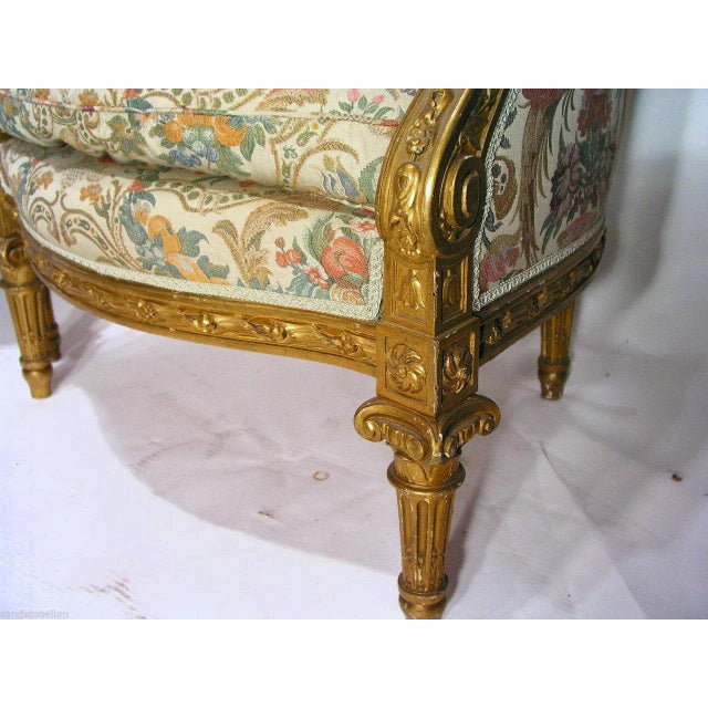 Early 19th Century Antique Louis XVI Bergere Wing Chairs -One Chair Only- 2 Avaible For Sale - Image 4 of 8