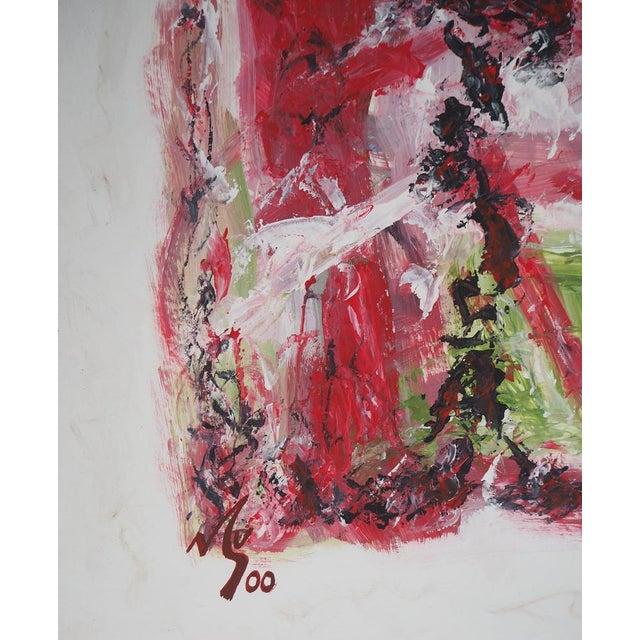 Michel Guignard Silhouette dans un paysage fauve, 2000 Original acrylic and gouache Signed and dated in the lower left...