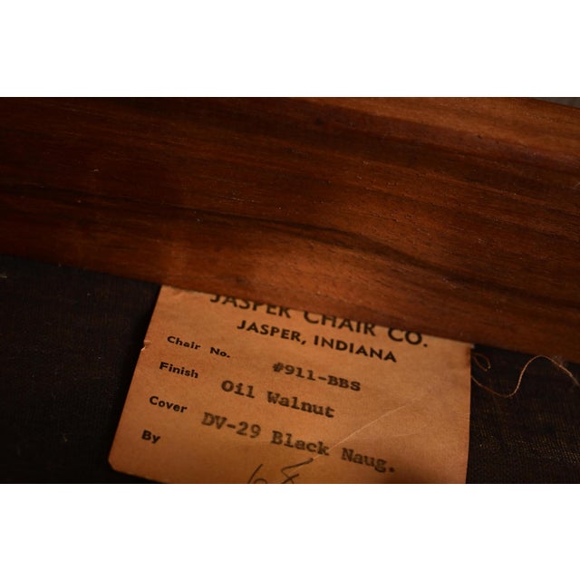 Jens Risom Style Mid-Century Modern Sculpted Walnut Lounge Chairs, Pair For Sale - Image 11 of 12