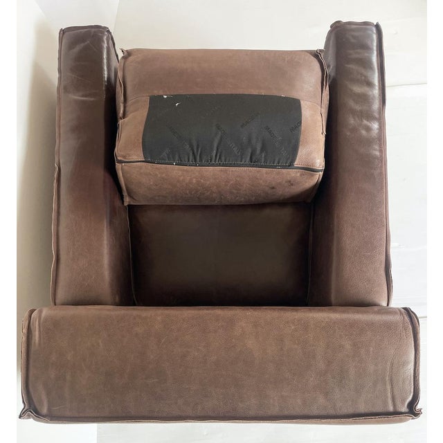 Brown Leather Armchair, Italy, 2000s For Sale - Image 13 of 18