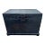 Antique Black Lacquer Trunk Chinese Wedding Chest Hand Painted Coffee Table 30" For Sale