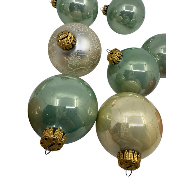 Vintage Holiday Glass Ornaments Made in Germany - Set of 11 For Sale - Image 4 of 11