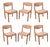 Late 20th Century French Vintage Midcentury Dining Chairs Set of 6 For Sale