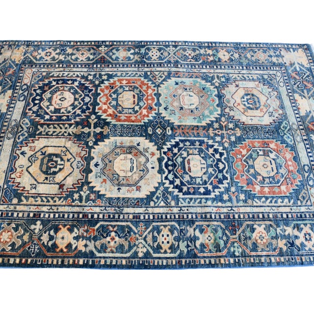 Modern Gray Bidjar Hand Knotted Rug 4x6' For Sale - Image 4 of 10