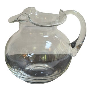 1980s Tiffany & Co. Crystal 7" Tall Pitcher Barware For Sale