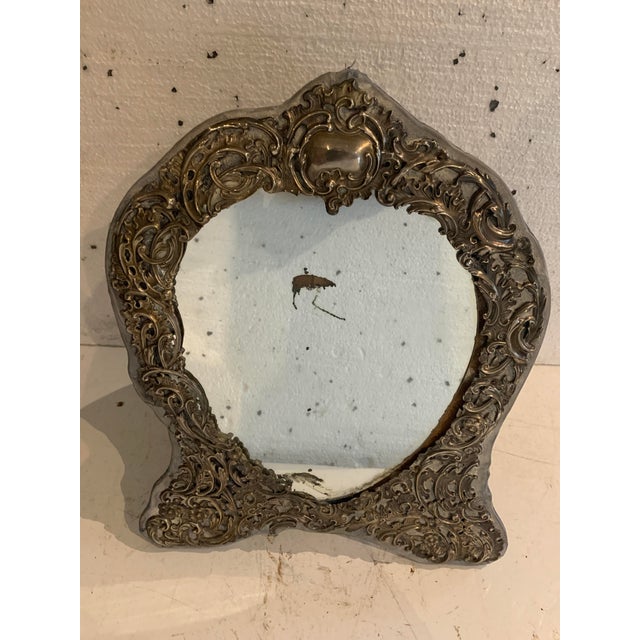 20th Century Louis XV Mirror in Silvered Metal For Sale - Image 11 of 12