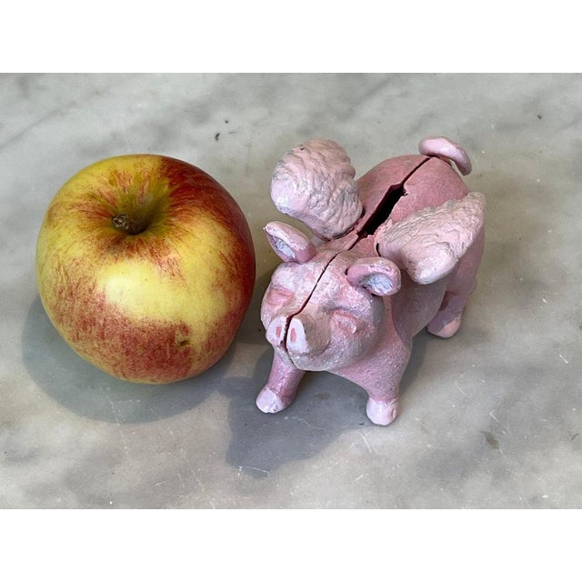 Victorian Cast Iron Flying Pig Childrens Money Box For Sale - Image 5 of 6