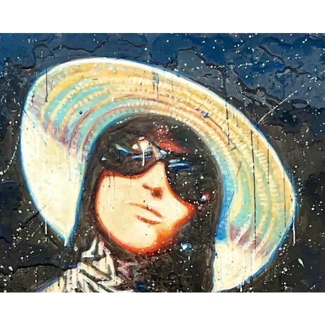 Vintage Sylvan Roberge Encaustic Portrait of a Woman For Sale - Image 10 of 12